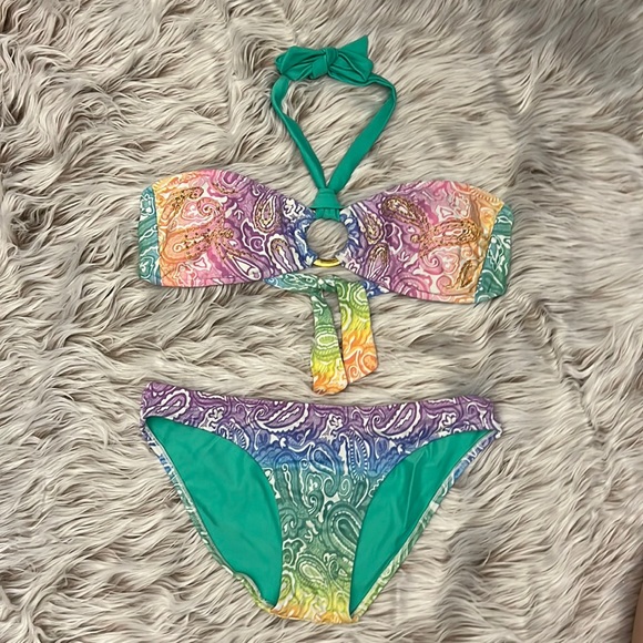 VS Sugar Free multicolor paisley bikini set - Picture 1 of 4